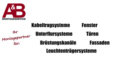 Baustellenbanner mit Leistungen